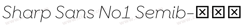 Sharp Sans No1 Semib字体转换
